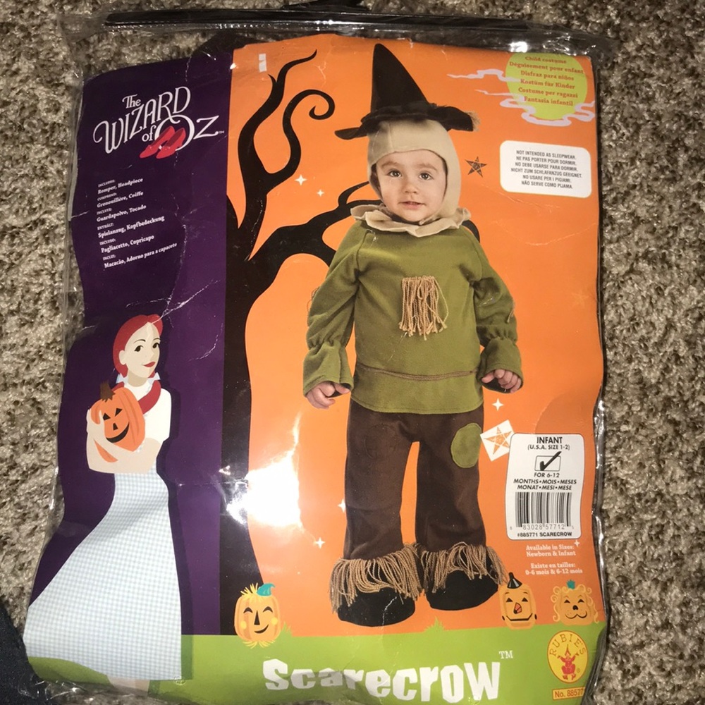 Wizard of Oz! Scarecrow costume. 6-12 months.